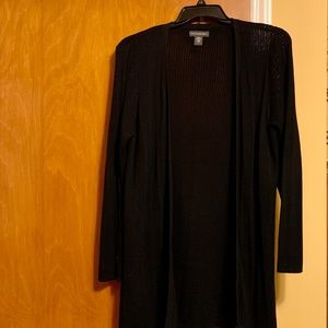 Banana Republic Black Open Weave Cardigan Large